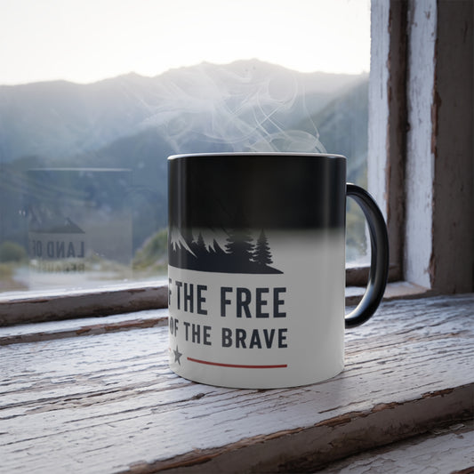 Color-Changing Mug 11oz —Patriotic Mountain Coffee Cup