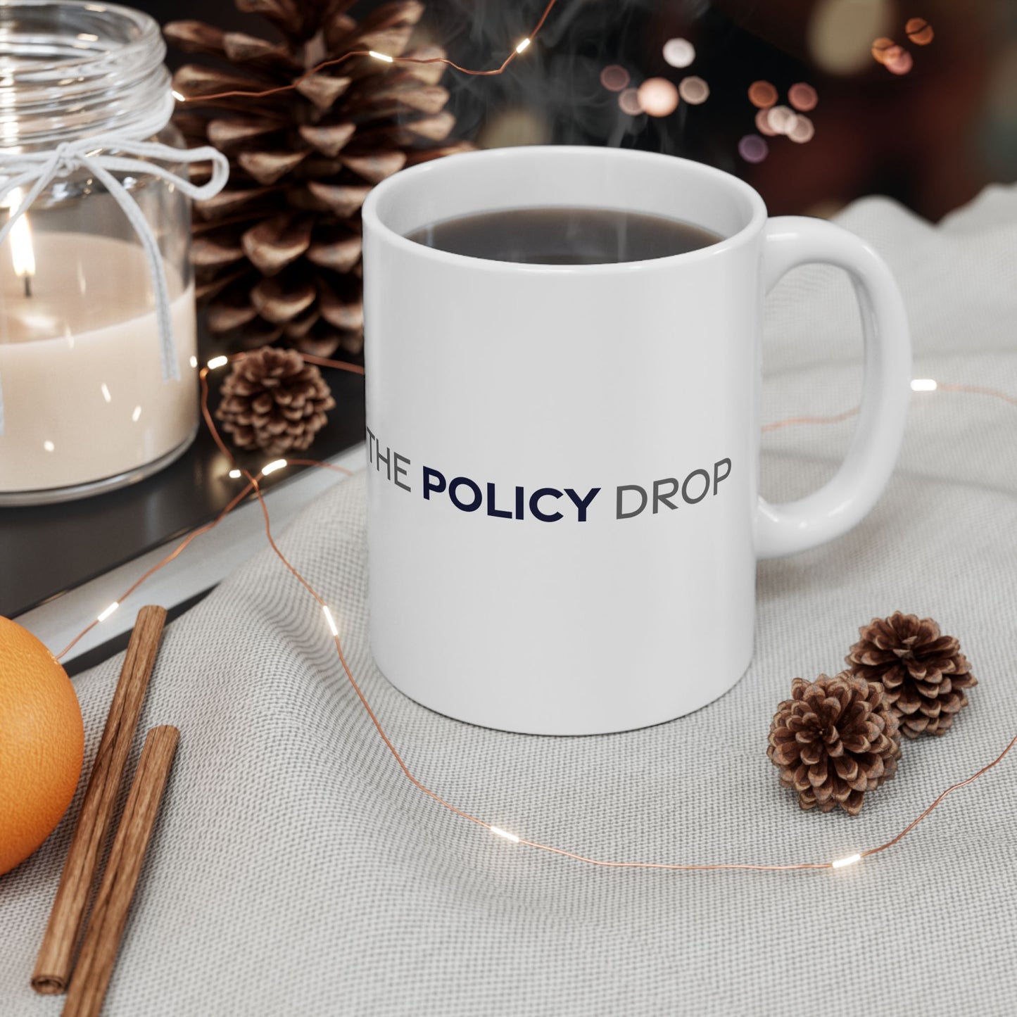 Ceramic Mug — "The Policy Drop"