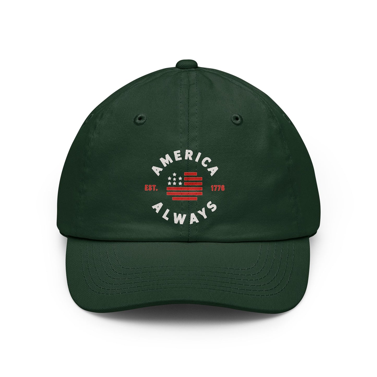 America Always Embroidered Dad Hat