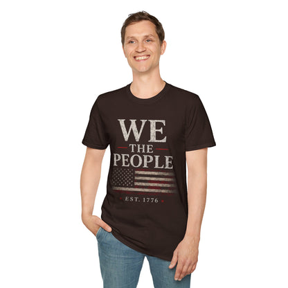 Patriotic American Flag Tee (Est. 1776)