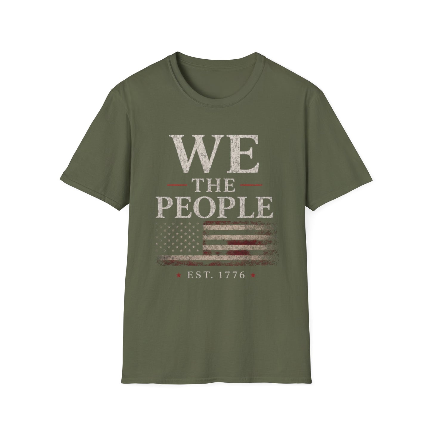 Patriotic American Flag Tee (Est. 1776)