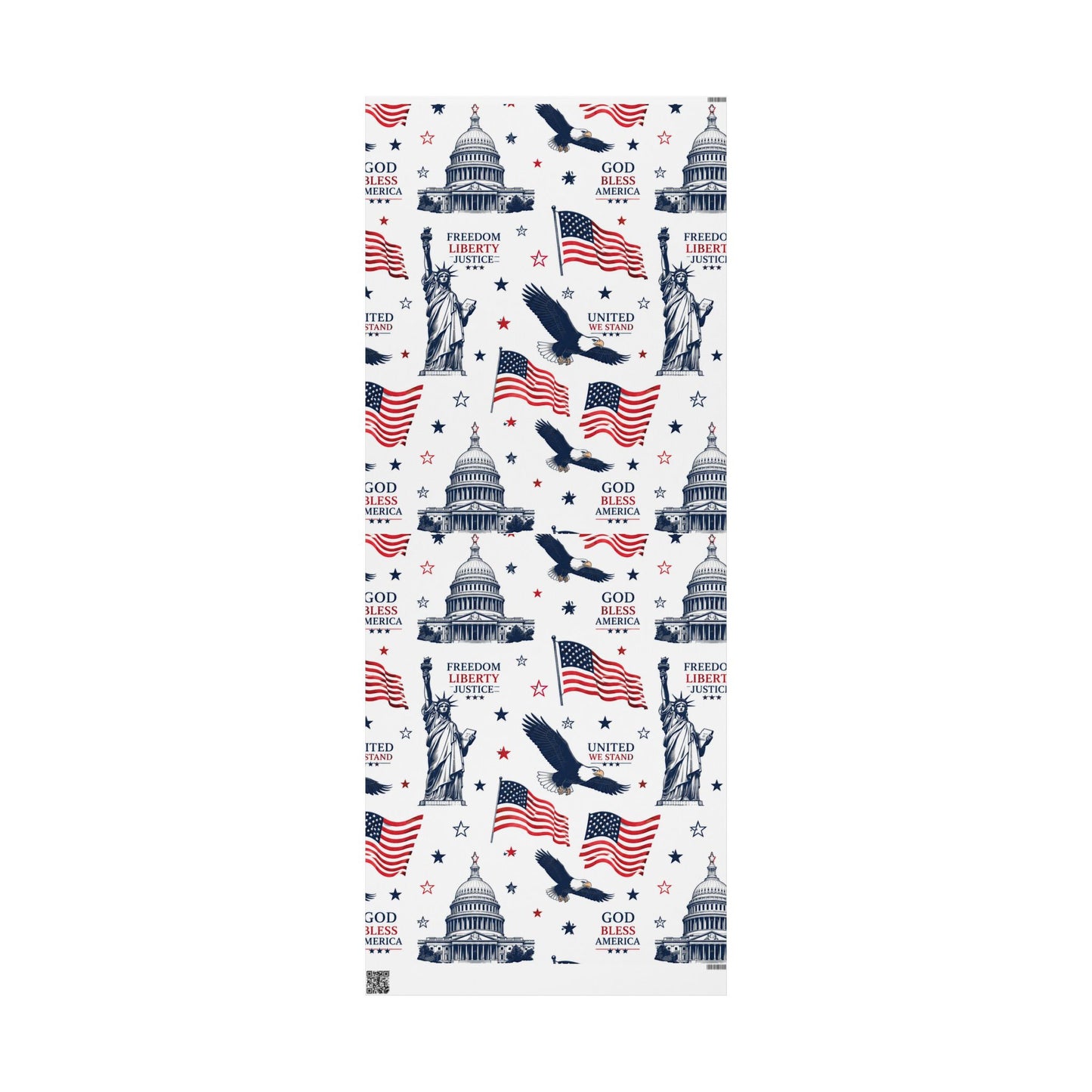 Patriotic 'God Bless America' Wrapping Paper Roll