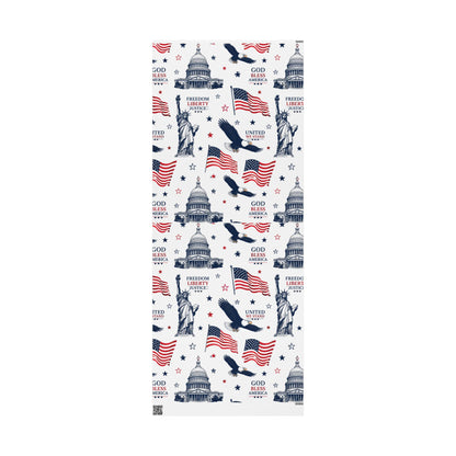 Patriotic 'God Bless America' Wrapping Paper Roll