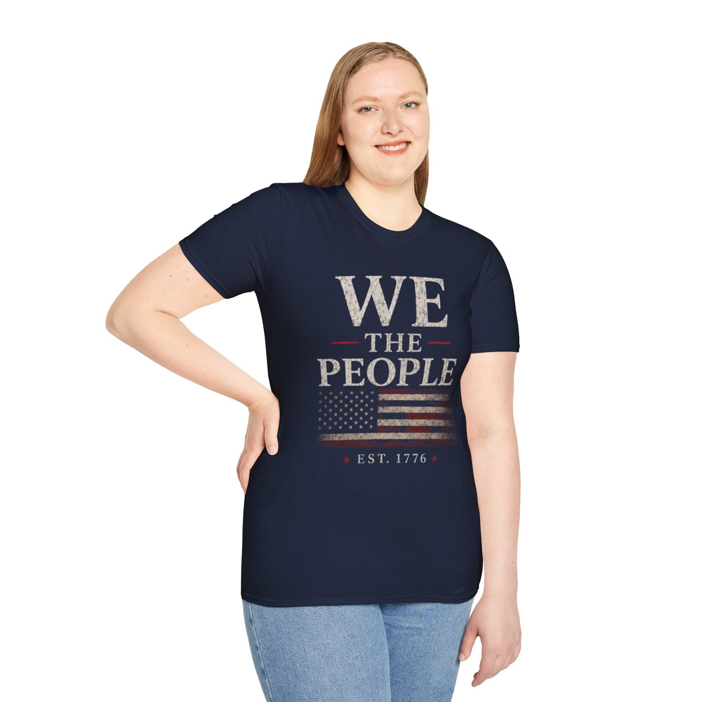 Patriotic American Flag Tee (Est. 1776)