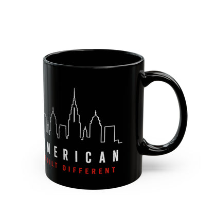 American Skyline Black Mug