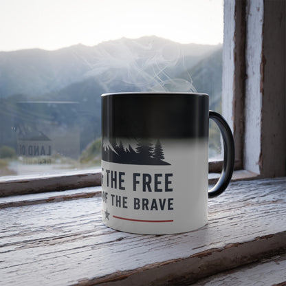 Color-Changing Mug 11oz —Patriotic Mountain Coffee Cup