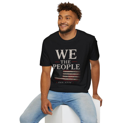 Patriotic American Flag Tee (Est. 1776)