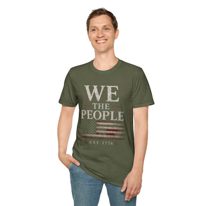 Patriotic American Flag Tee (Est. 1776)
