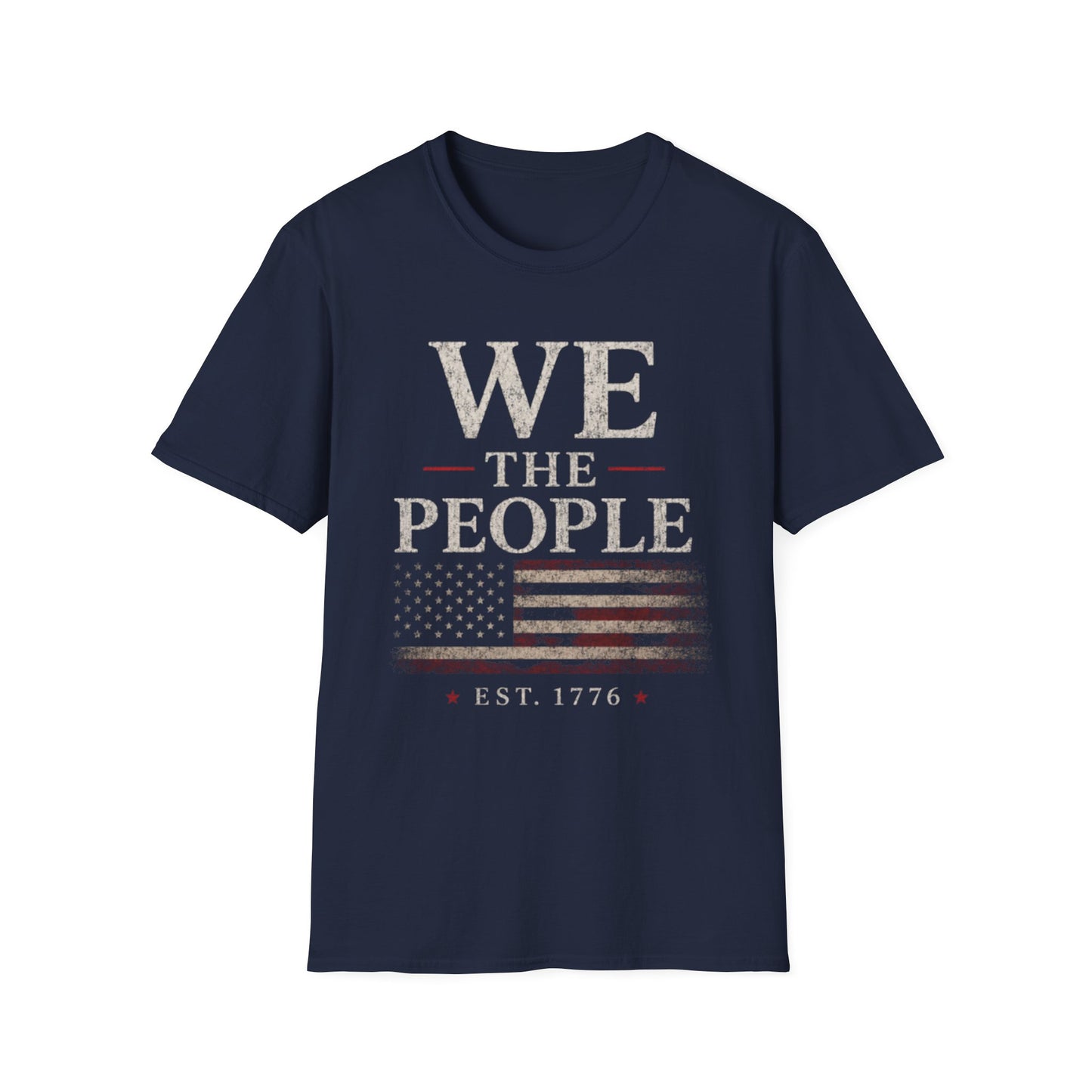Patriotic American Flag Tee (Est. 1776)