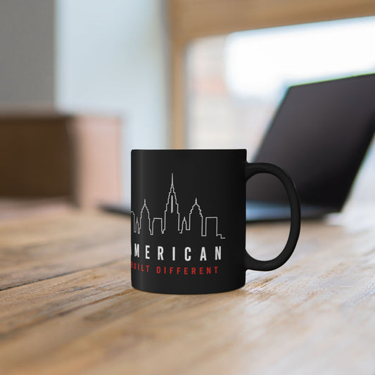 American Skyline Black Mug