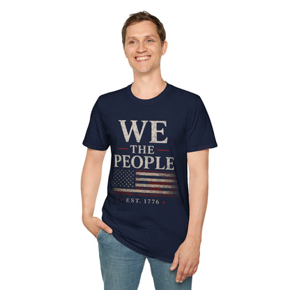 Patriotic American Flag Tee (Est. 1776)