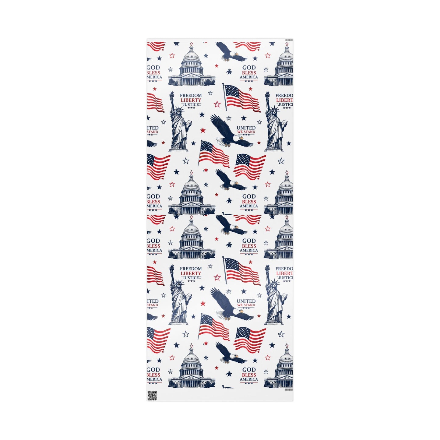 Patriotic 'God Bless America' Wrapping Paper Roll