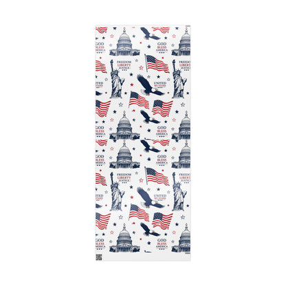 Patriotic 'God Bless America' Wrapping Paper Roll