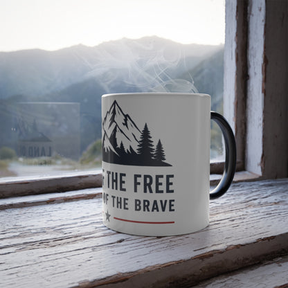 Color-Changing Mug 11oz —Patriotic Mountain Coffee Cup