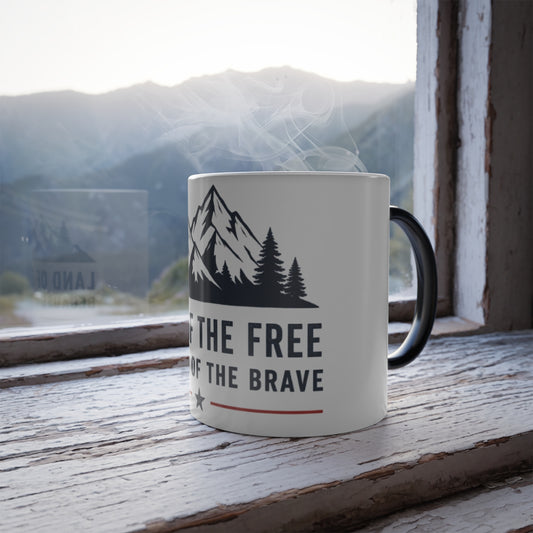 Color-Changing Mug 11oz —Patriotic Mountain Coffee Cup