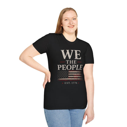 Patriotic American Flag Tee (Est. 1776)