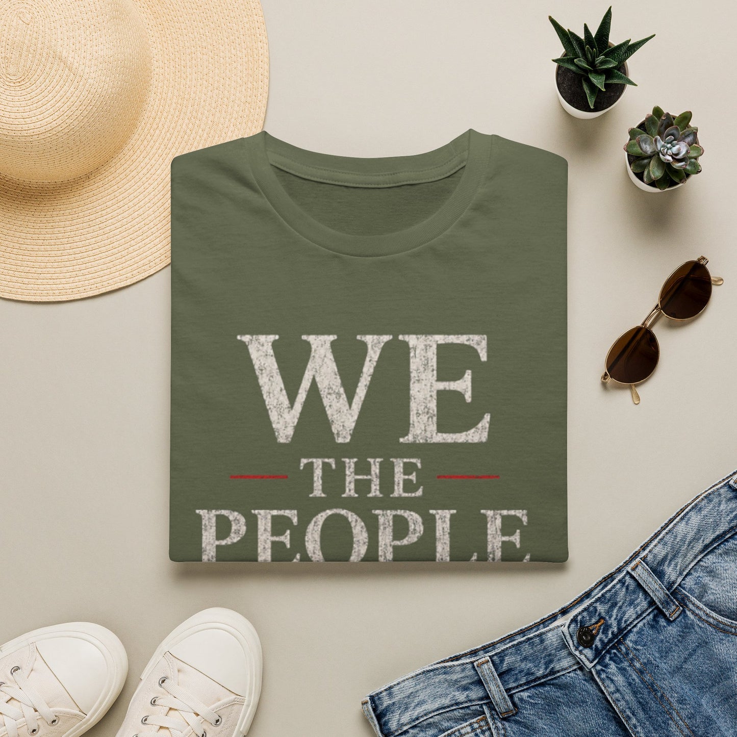 Patriotic American Flag Tee (Est. 1776)
