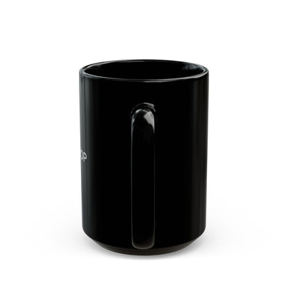 Policy Drop Black Mug