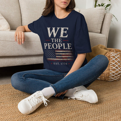Patriotic American Flag Tee (Est. 1776)