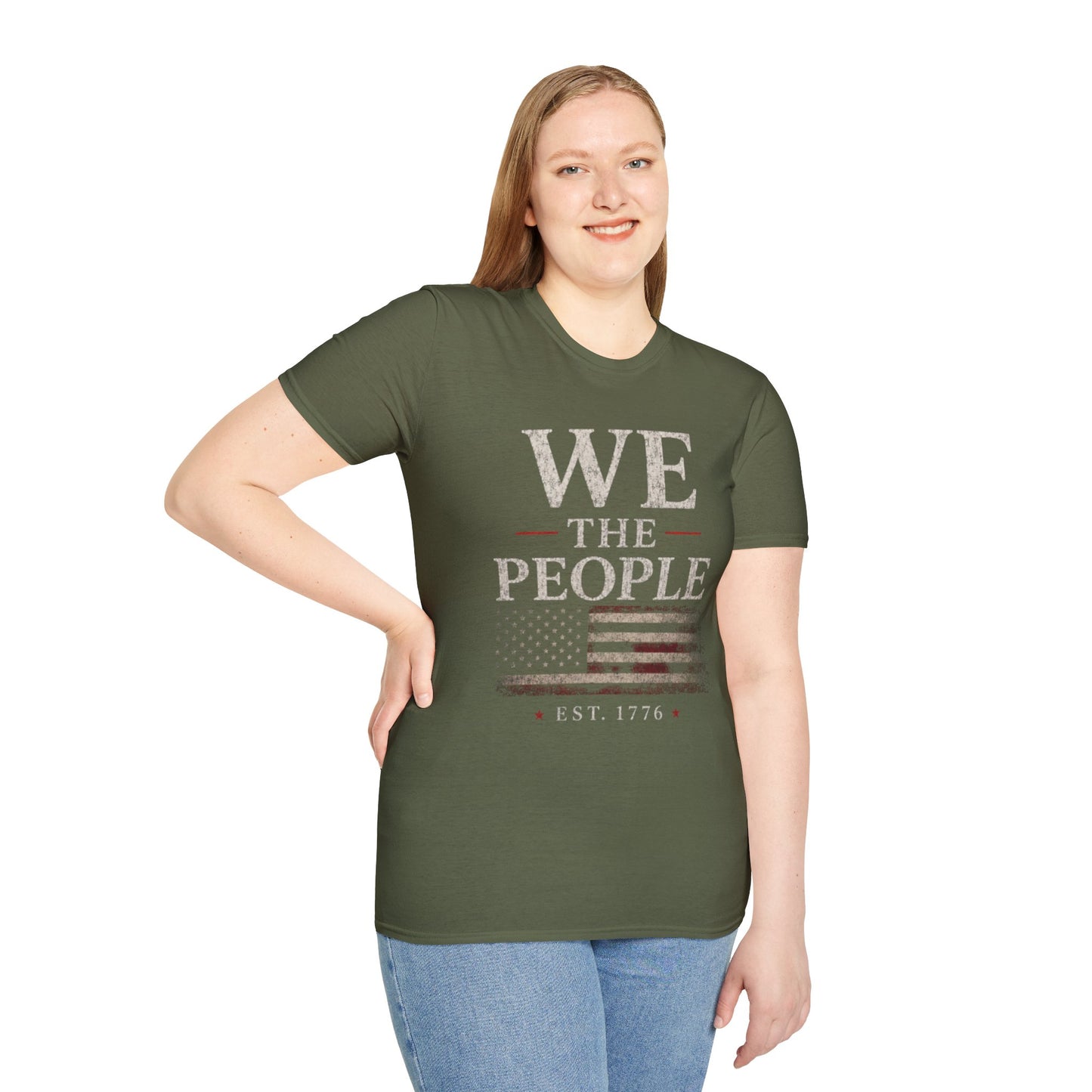 Patriotic American Flag Tee (Est. 1776)