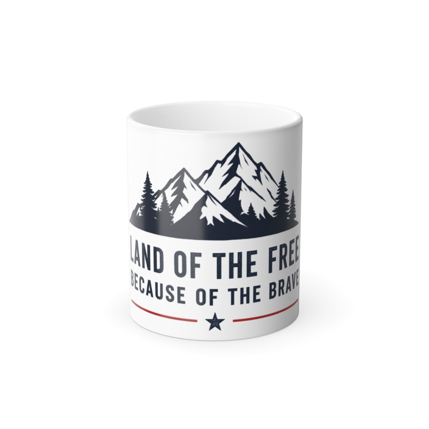 Color-Changing Mug 11oz —Patriotic Mountain Coffee Cup