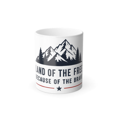 Color-Changing Mug 11oz —Patriotic Mountain Coffee Cup